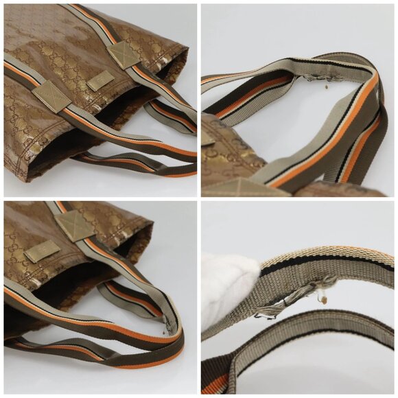 GUCCI GG Crystal Tote Bag Coated Canvas Gold 189669 Auth 139647 - Picture 16 of 16